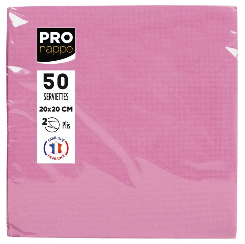 PROnappe Tischband 16x Pack 50 Cocktail-Servietten 2-lagig 20x20cm Puderrosa SV622041I, Serviettes ouate micro gaufré von PROnappe