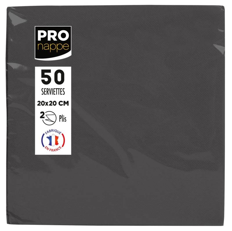 PROnappe Tischband 16x Pack 50 Cocktail-Servietten 2-lagig 20x20cm Schwarz SV622021I, Serviettes ouate micro gaufré PROnappe Tischband 16x Pack 50 Cocktail-Servietten 2-lagig 20x20cm Schwarz SV622021I, Serviettes ouate micro gaufré von PROnappe