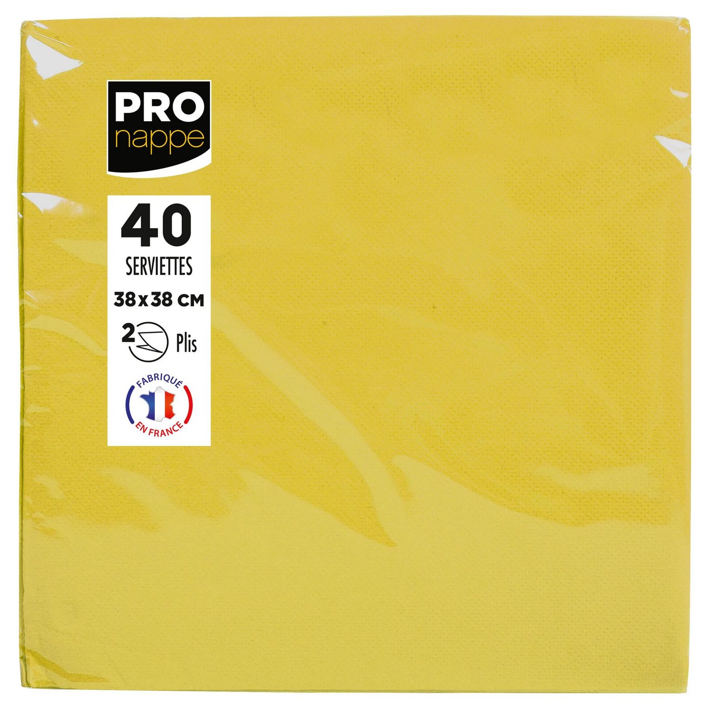 PROnappe Tischband 30x Pack 40 Servietten Tissue, 2-lagig 38x38cm Gelb SV623824I, Serviettes ouate micro gaufré PROnappe Tischband 30x Pack 40 Servietten Tissue, 2-lagig 38x38cm Gelb SV623824I, Serviettes ouate micro gaufré von PROnappe