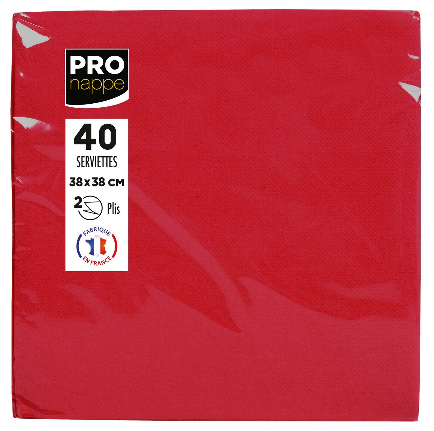 PROnappe Tischband 30x Pack 40 Servietten Tissue, 2-lagig 38x38cm Rot SV623809I, Serviettes ouate micro gaufré PROnappe Tischband 30x Pack 40 Servietten Tissue, 2-lagig 38x38cm Rot SV623809I, Serviettes ouate micro gaufré von PROnappe