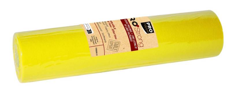 PROnappe Tischband 4x Tischläufer Tête-à-tête auf Rolle, Spunbond, 24x0,40m Gelb R732424I, Tête-à-tête spunbond von PROnappe