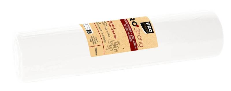 PROnappe Tischband 4x Tischläufer Tête-à-tête auf Rolle, Spunbond, 24x0,40m Weiß R732401I, Tête-à-tête spunbond von PROnappe