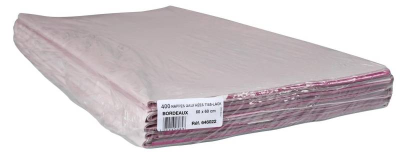 PROnappe Tischband Papiertischdecken, Pack 400 St 60x60cm Bordeauxrot 646022I, Nappes papier au format von PROnappe