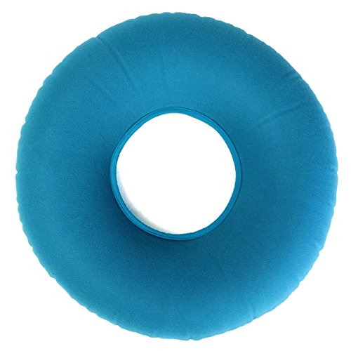 Medizinisches Hämorrhoiden-Kissen - Aufblasbares rundes Ringkissen aus Vinyl, Mit Gratis-Pumpe. Bequemes Medizinisches Kissen beugt der Dekubitusgefahr vor, ideal für Rollstühle. von PROtastic