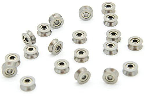 PROtastic 624VV 4 x 13 x 6mm Groove Sealed Kugellager V Groove 1,5–2 mm tief: 20 Stück von PROtastic