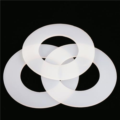 10 Stück weiße flache O-Ring-Dichtung aus Silikonkautschuk, 3 mm dicke Unterlegscheibe for Abdichten von DN15-400 – Hohe Elastizität und Robustheit(76x122x3mm) von PRPRP