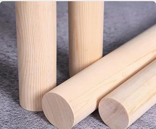 2 Stück 50 cm unbehandelte Kieferndübelstangen – vielseitige Hartholzstäbe for Heimwerkerarbeiten und Projekte(2.5cm) von PRPRP