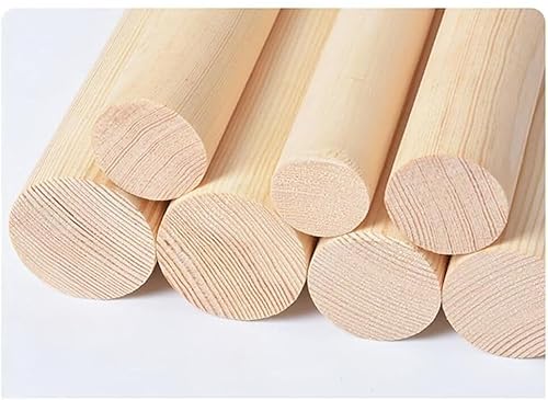 2 Stück unbehandelte Hartholzdübelstangen – 1–2,5 cm Durchmesser, 40 cm lange Holzstäbe for Heimwerkerarbeiten und Projekte(1.2cm) von PRPRP