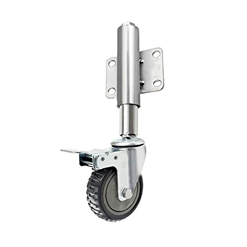3 Zoll Hochleistungs-Federtorräder - Einstellbare Stoßdämpferrollen for den Garten, 60 mm Höhe, langlebig und leise(Brake 60mm) von PRPRP