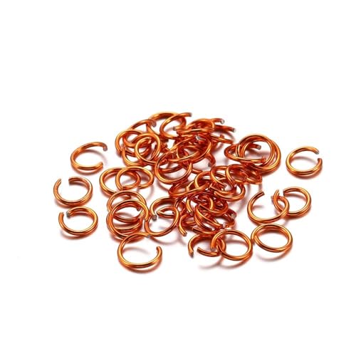 300 Stück bunte geteilte Biegeringe – 6 mm, 8 mm, 10 mm offene Biegeringe for die DIY-Schmuckherstellung und Bastelprojekte.(Red Gold,10mm) von PRPRP