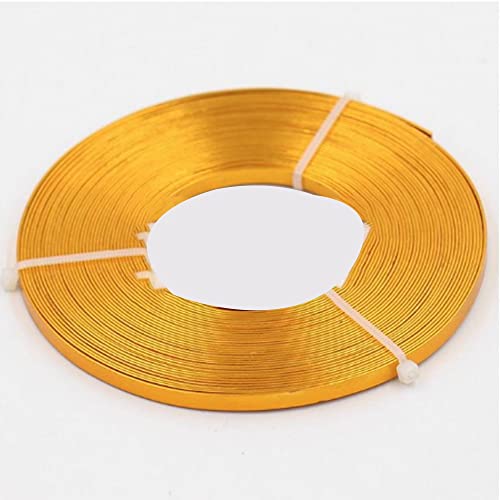 4 m flacher Aluminiumdraht – 5 mm x 1 mm Basteldraht for DIY-Projekte, Schmuckherstellung und Bildhauerei, 1 Stück(Orange) von PRPRP