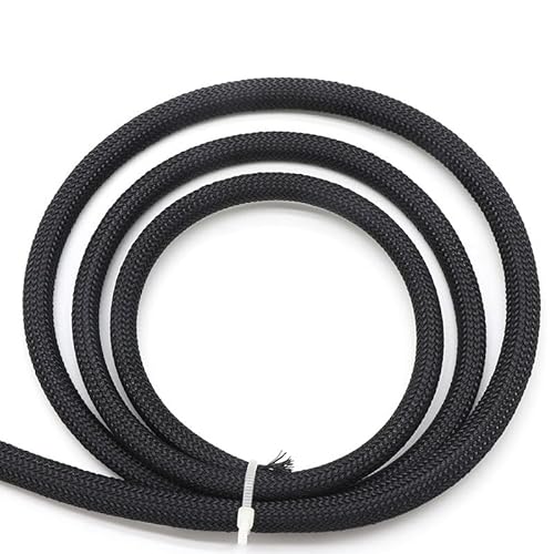 4 mm erweiterbare PET-Kabelhülle – hochdichter geflochtener Drahtschutzmantel for Kabel und Leitungen, 1 Stück(Black,1M) von PRPRP