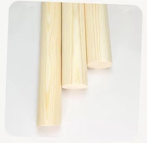 5 Stück unbehandelte Holzdübelstangen – 1–3 cm Durchmesser, 10 cm lange Hartholzstäbe for Heimwerkerarbeiten und Projekte(1.5cm) von PRPRP