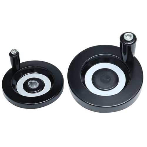 PRPRP 1 Stück Handrad aus massivem Bakelit for Drehmaschinen – schwarzes Steuerhandrad mit drehbarem Griff for Präzisionsmaschinen(10MM*63MM) von PRPRP