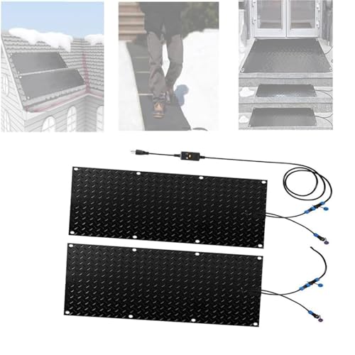 Premium-Schneeschmelzmatte – rutschfeste, wasserdichte elektrische Matte for Entfernen von Schnee im Winter auf Treppen, Gehwegen und Türen(40x200cmx2Pcs) von PRPRP
