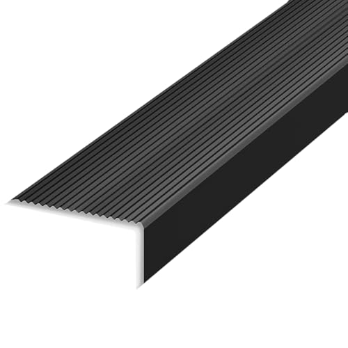 Schwarze 35-Zoll-Treppenkantenkante aus Aluminium – rutschfeste Treppenkantenleiste for den Innen- und Außenbereich(WxH 5x3cm) von PRPRP