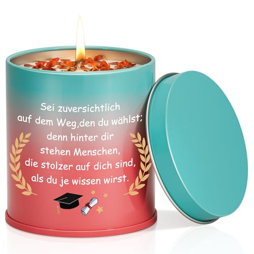 PRSTENLY Abitur 2025 Geschenk, Schulabschluss Geschenk zum Bachelor Master Abschluss für Sie Tochter Klassenkamerad 9OZ Lavendel Duftende Kerzen, Geschenkidee für Absolventen von PRSTENLY