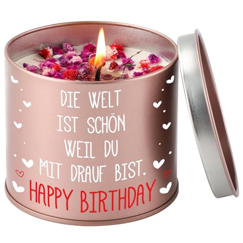 PRSTENLY Geburtstagsgeschenk für Frauen, Kerze aus Metall Geschenke zur Geburt für Frau Freundin Mama Schwester Tochter, Beste Freundin Geburtstag Geschenk von PRSTENLY