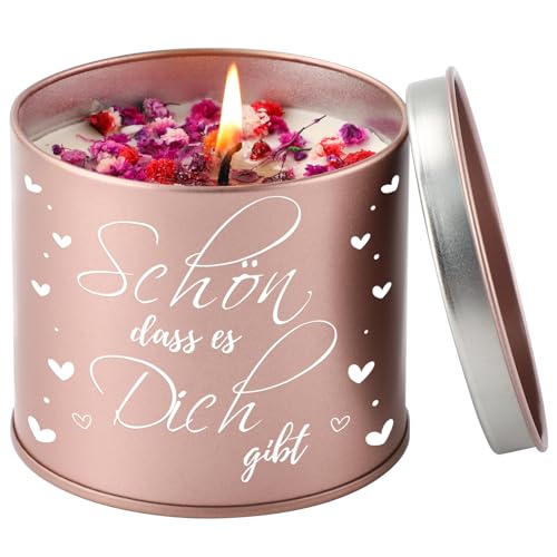 PRSTENLY Geschenke für Frauen, Kerze aus Metall Mit Spruch Geschenke für Frau Freundin Mama Oma Schwester Tochter zum Geburtstag, Geburtstagsgeschenk für Frauen, Schön Dass Es Dich Gibt von PRSTENLY