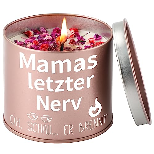 PRSTENLY Geschenke für Mama, 9OZ Stumpenkerzen Mit Spruch für Den Beste Mama, Muttertagsgeschenk Geburtstagsgeschenk für Mama, Geschenk Mutter zum Muttertag Geburtstag von PRSTENLY