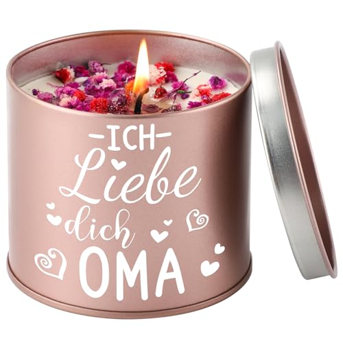 PRSTENLY Oma Geschenke für Geburtstag -Beste Oma Geschenk Duftkerze Geschenk für Oma Geburtstag Geschenke für Oma Muttertag Ruhestand Valentinstag Dankeschön Geschenke für Frauen von PRSTENLY