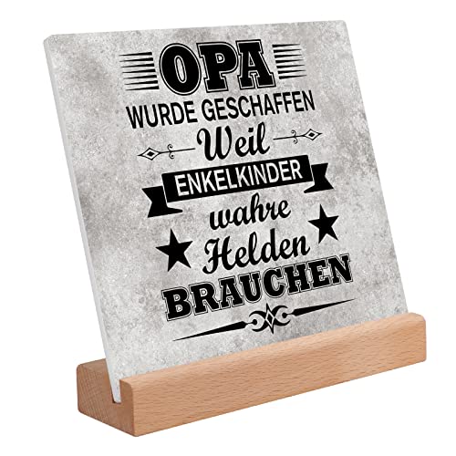 PRSTENLY Opa Geschenk, Handgemacht Aclyschild Mit Spruch, Geschenke Opa Ostern Geburtstag Vatertag Weihnachten, Geburtstagsgeschenk Für Opa Von Enkel von PRSTENLY