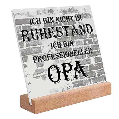 PRSTENLY Opa Geschenk Geburtstag, Handgemacht Aclyschild Mit Spruch, Geschenke Opa zum Ostern Geburtstag Vatertag Weihnachten, Geburtstagsgeschenk Für Opa Von Enkel von PRSTENLY