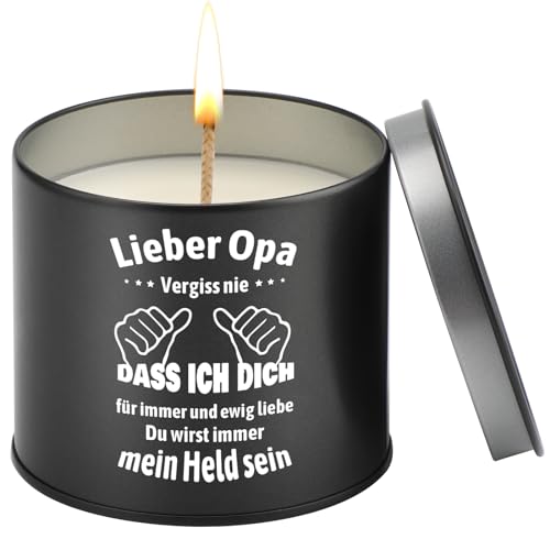 PRSTENLY Opa Geschenke Geburtstag, Kerze aus Metall Mit Spruch Beste Geschenk Opa zum Geburtstag Vatertag Weihnachten, Geburtstagsgeschenk Für Opa Von Enkel von PRSTENLY