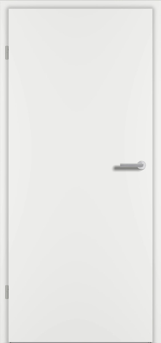 Prüm Zimmertürblatt Glatt DIN Links RAL 9016 CPL-Weißlack ohne Schlüssellochbohrung 860 x 1985 mm von PRÜM-Türenwerk GmbH