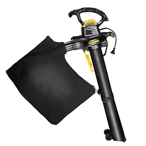 3800 W Laubbläser, 6 Variable Geschwindigkeiten, Multifunktions-3-in-1-Elektro-Gartenstaubsauger mit Auffangbeutel für den Garten von PRUJOY