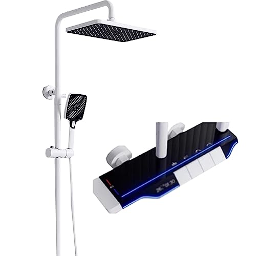 Présentation de l'ensemble de douche thermostatique à rangement, un système de douche de pointe conçu pour améliorer votre expérience de bain.ég (White constant temperature) von PRUJOY