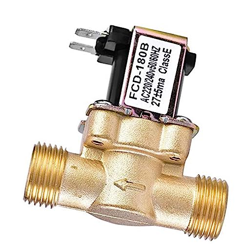 12V 24V 220V DN20 Messing Elektrisches Magnetventil Wasser Lufteinlass Durchflussschalter for Solarwarmwasserbereiter Ventil 1Stk(24V,3/4inch) von PRXFRWOW