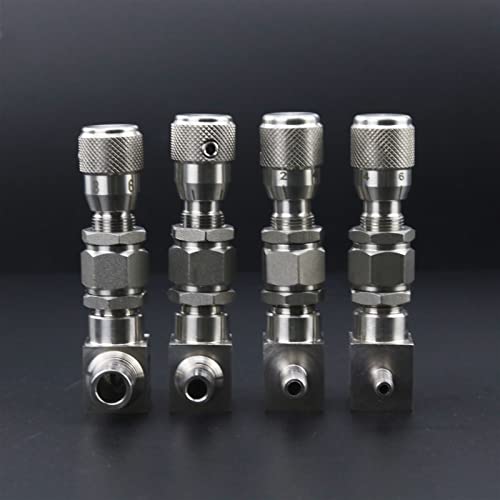 4/6/8/10/12/14mm Schlauchtülle 304 Edelstahl Nadelventil Durchflussregulierung Dosierung Wasser Hochdruck 1Stk(Straight type,8mm) von PRXFRWOW