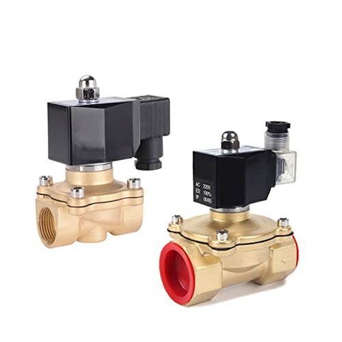 Normalerweise geschlossenes Messing-Wasserventil-Magnetventil 12 V/24 V/220 V/110 V, 1 Stück(DC12V-VITON,DN40) von PRXFRWOW