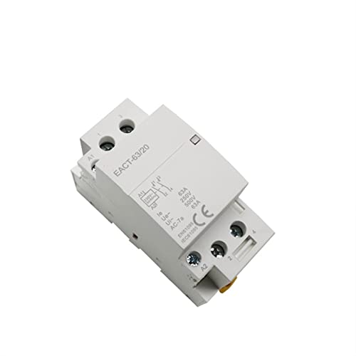 Schütz 2p 32-63a 220v 230v 50/60hz DIN-Schiene Haushalt AC Modularer Schützschalter -Controller 2no 2nc 1no 1nc DIY Smart Home Haus Hotel Industrieelektrik Ersatzschütz (Farbe: 63a-2no(32a-2nc) von PRXFRWOW