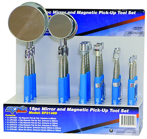 Präsentationsständer mit Teleskop-Magneten und Spiegeln, 18 Stück von SP Tools
