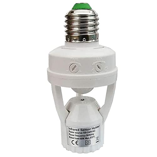PS-TECH Lampenfassung mit Bewegungsmelder PIR Lampen mit E27-Sockel für den Innenbereich mit Zeiteinstellung und Licht von PS-TECH