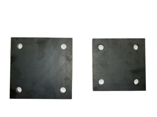 PSB STAHL AUF MASS Stahlplatte Ankerplatte Blechplatte mit Loch 200x200x8 mm (13mm Bohrung) von PSB STAHL AUF MASS