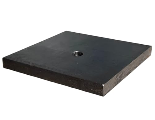 PSB STAHL AUF MASS Stahlplatte Ankerplatte Blechplatte mit Mittelloch 100x100x5 mm (12mm Bohrung) von PSB STAHL AUF MASS