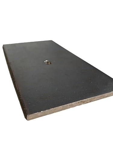 PSB STAHL AUF MASS Stahlplatte Ankerplatte Blechplatte mit Mitteloch 190x380x10 mm (10mm Bohrung) von PSB STAHL AUF MASS