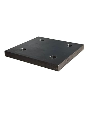 PSB STAHL AUF MASS Stahlplatte-Blechplatte-Ankerplatte mit Loch 200x200x5mm (12mm Bohrung) von PSB STAHL AUF MASS
