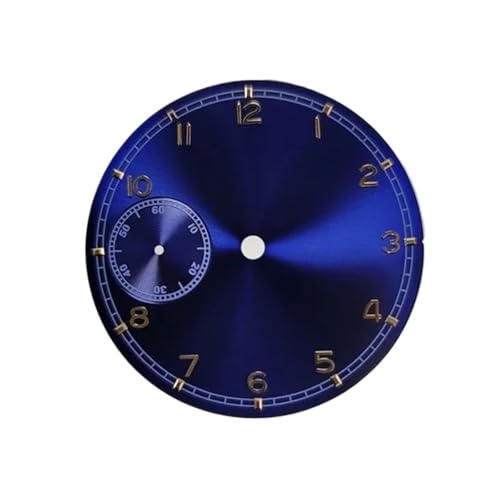 PSDFJAD ZHGUIMING 37 mm Uhrenzifferblatt for ETA 6497 for MAR-G 3600 Uhrwerk, Uhrenreparaturteile, Ersatzuhrenblätter, Zubehör, ETA 6497-Teil(Blue Rose Gold) von PSDFJAD