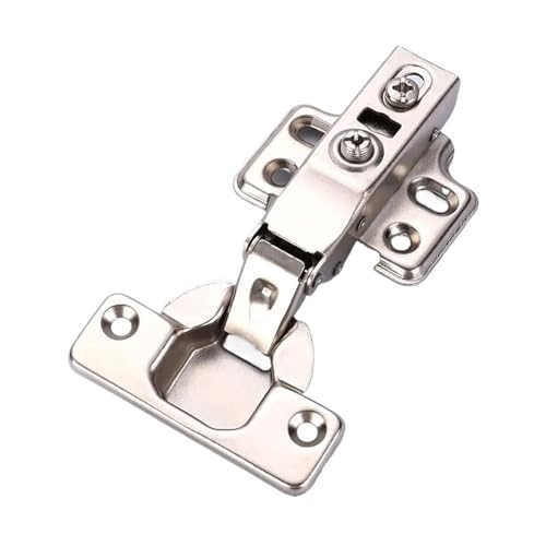 ZHGUIMING 1/4 STÜCKE Hydraulisches Scharnier Kurzarm Möbelbeschläge Edelstahl Leise Soft-Close Türdämpfer Puffer Küchenschrank Schrank(2PCS) von PSDFJAD
