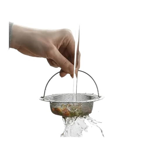 ZHGUIMING 1/5PCS Spülbeckensieb Küchenabflusssieb Abtropfgestell for Spüle mit Griff Metall Spülbeckensieb Bodenablauf for Kitchenkit(5PCS) von PSDFJAD