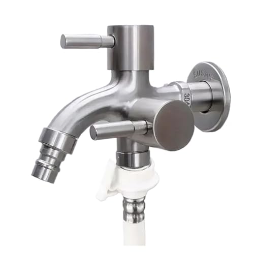 ZHGUIMING 1 Stück multifunktionaler Doppelauslasshahn – Edelstahl 304 for Waschmaschinen von PSDFJAD