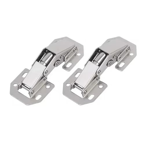 ZHGUIMING 10/1 STÜCKE 90 Grad Stahlschrankscharniere Ohne Bohren LochHydraulisches Pufferscharnier Küchenschrank Schrankscharniere Möbelbeschläge(2PCS) von PSDFJAD
