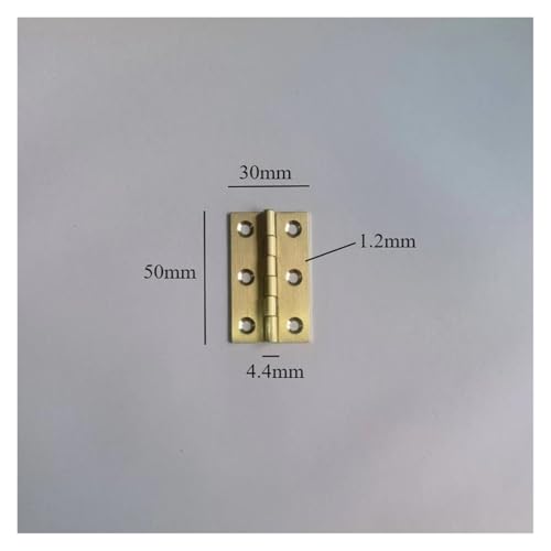 ZHGUIMING 10 Stück/Beutel, gebürstete und versiegelte Messingscharniere, for Schmuckkästchentüren, Küchenschranktüren, Kupferscharniere, kleine Box, exquisite Scharniere(Brushed Sealed-C) von PSDFJAD