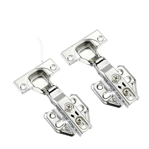 ZHGUIMING 2/10 STÜCKE Hydraulisches Scharnier Edelstahl Soft Close Leiser Dämpferpuffer Hydraulisches Scharnier Kleiderschranktürschrank Möbelbeschläge(Full Overlay-10pcs) von PSDFJAD