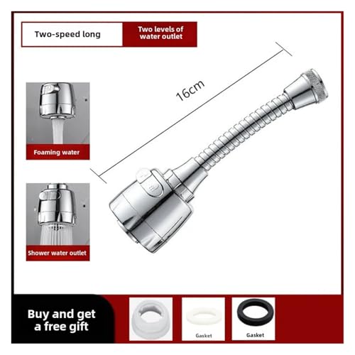 ZHGUIMING 2/3 Modi Universal-Küchenhahn-Adapter 360-Grad-Drehung Wasserhahn-Filter-Extender Küchenhelfer Spray Wassersparende Wasserhahndüse(Faucet tap B) von PSDFJAD