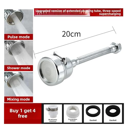 ZHGUIMING 2/3 Modi Universal-Küchenhahn-Adapter 360-Grad-Drehung Wasserhahn-Filter-Extender Küchenhelfer Spray Wassersparende Wasserhahndüse(Faucet tap F1) von PSDFJAD